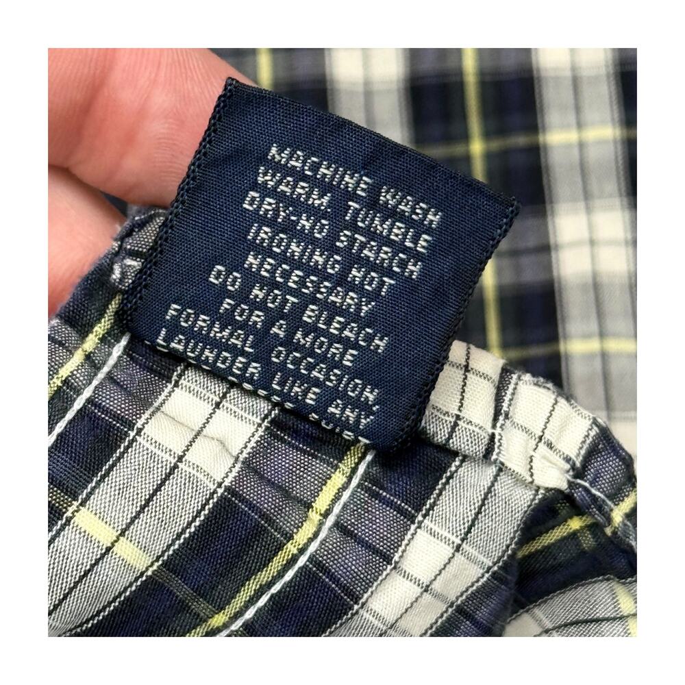 BD Baggies Vintage Crazy Plaid Cotton Shirt Made in USA 15.5 - Picture 7 of 16